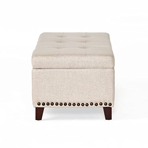 Christopher Knight Home Gavin Fabric Storage Ottoman, Beige