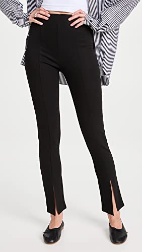 English Factory Women's Front Slit Pants, Black, XS