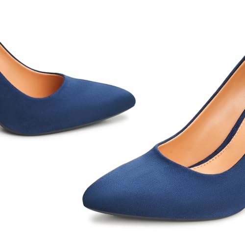Trary Women’s High Heel Dress Pump Pointed Toe Shoe Classic Office Special Dressy Casual