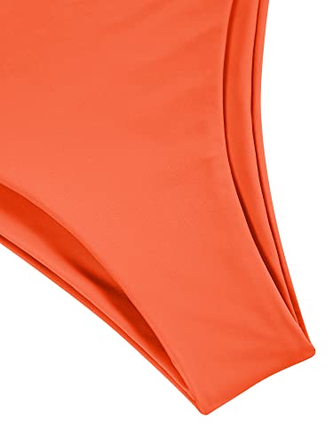 ZAFUL Bikini Set for Women Two Piece Swimsuits High Waisted Cut Out Tie Front Cheeky Crisscross Halter Bathing Suit(Royal Blue,L)