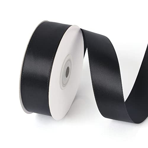 2 Inch X 50 Yards Single Face Solid Color Satin Ribbon Roll, Ribbons Great for Gift Wrapping, Crafts, Wedding Party Decoration, Hair Bows Making and Other Sewing Projects (2" X 50 Yards, White)