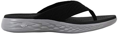 Skechers Women's On-The-go 600 Sunny Flip-Flop, Gray, 9