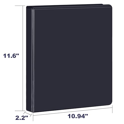 Comix 2 inch 3 Ring View Binder, 2" Slant-D Ring Finger-Touch, Holds 8.5" x 11" Paper, Designed for Durability, Effortless Opening, 2 Pack (Black)