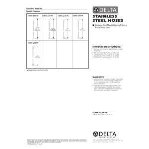 Delta Faucet U495D-60-PK Stretchable Metal Hose, Chrome,1.75 x 6.15 x 11.75 inches