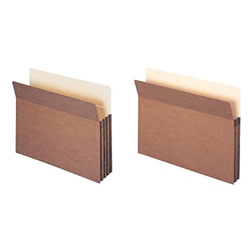 Smead File Pocket, Straight-Cut Tab, 3-1/2" Expansion, Letter Size, Redrope, 25 per Box (73224)