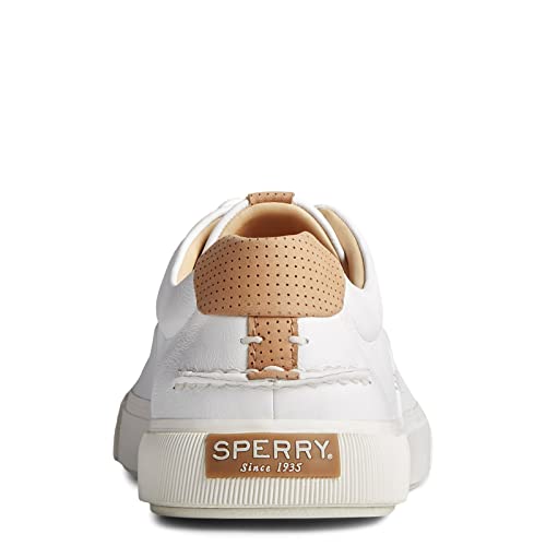 Sperry mens Gold Striper Plushwave Cvo Sneaker, White, 7 US