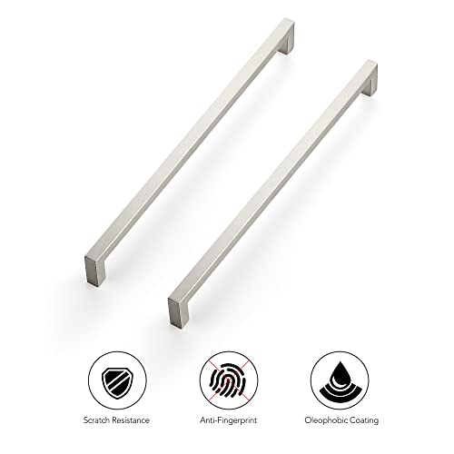 Ravinte 1 Pack 12-3/5 Inch Kitchen Square Cabinet Handles Satin Nickel Cabinet Pulls Brushed Nickel Drawer Pulls Kitchen Cabinet Hardware Kitchen Handles for Cabinets Cupboard Handles Drawer Handles