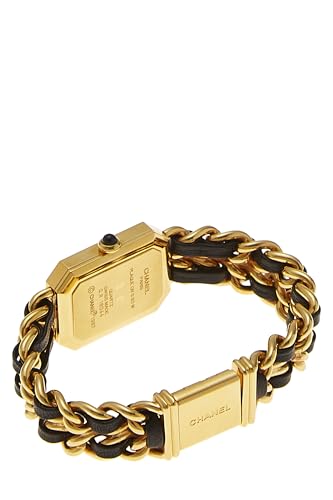 Chanel, Pre-Loved Black & Gold Premiere Watch Small, Black