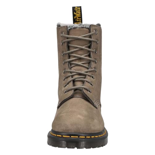 Dr. Martens Women's 1460 Serena Fashion Boot, Nickel Grey Milled Nubuck Wp, 5