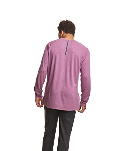 C9 Champion Men's Soft Train Long Sleeve T-Shirt, Cranberry Mauve Heather, S