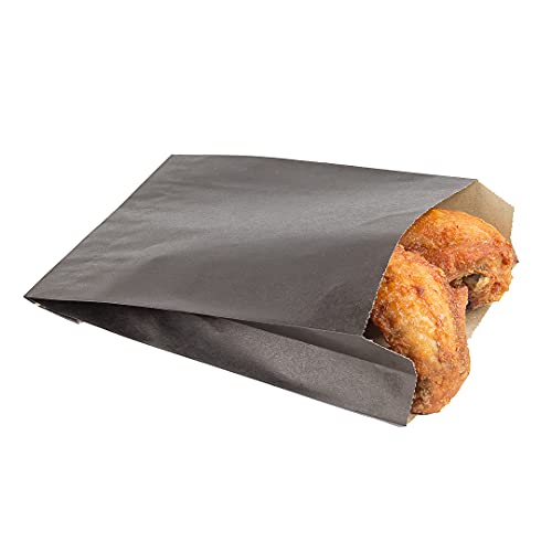 Restaurantware Bag Tek 5" x 3" x 8.75" Paper Bags For Snacks 100 Disposable French Fry Bags - Greaseproof For Popcorn Cookies Fries And More White Paper Kraft Snack Bags