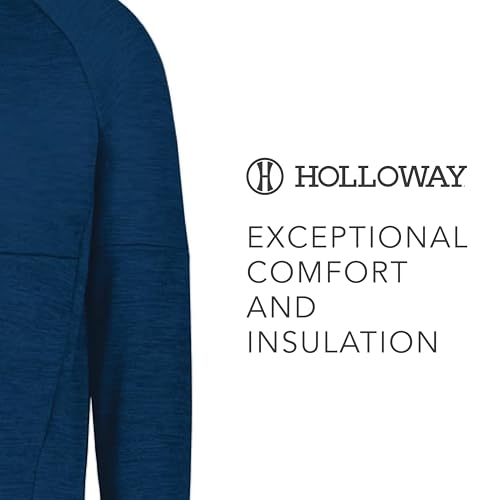 Holloway Boys Youth All-Pro Performance Fleece Hoodie, Navy Heather/Silver