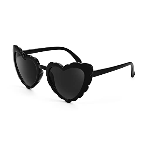 FEISEDY Love Heart Shaped Sunglasses for Women Trendy Retro Cat Eye Mod Style Stylish Glasses B2336