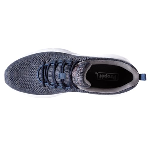 Propét Mens Stability Fly Sneaker, Navy/Grey, 10.5 X-Wide US