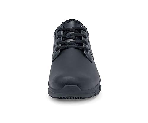 Shoes for Crews Saloon II, Women's Slip Resistant Food Service Work Sneaker, Black, 8 Wide US