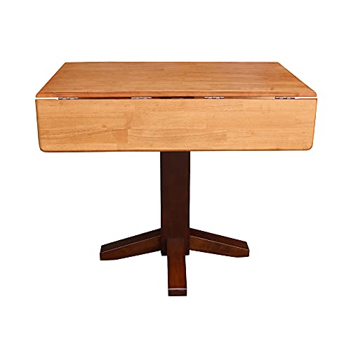 Solid Wood 36" Square Dual Drop Leaf Dining Table, White