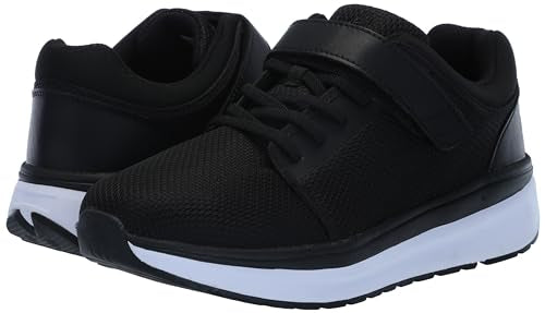 Propét Men's Ultima FX Lightweight Knit Mesh Athletic Shoe Black 9.5 Wide US