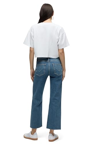 HUDSON Women's Rosie High-Rise Wide Leg Ankle Jean, Smokey