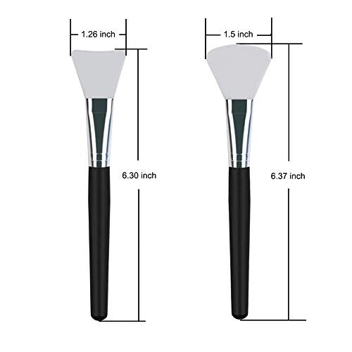 LORMAY 2 Pcs Silicone Face Mask Brush Applicator for Facial Mud, Clay Mask, DIY, Modeling Mask, Body Lotion, and BB CC Cream