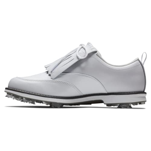 FootJoy Women's Premiere Series-Issette Golf Shoe, White/Black, 8