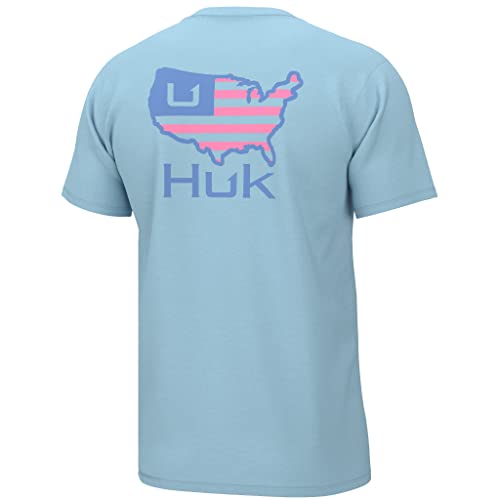 HUK Men's Standard Performance Fishing Logo Tee, Short Sleeve, Quick-Dry, Naval Academy