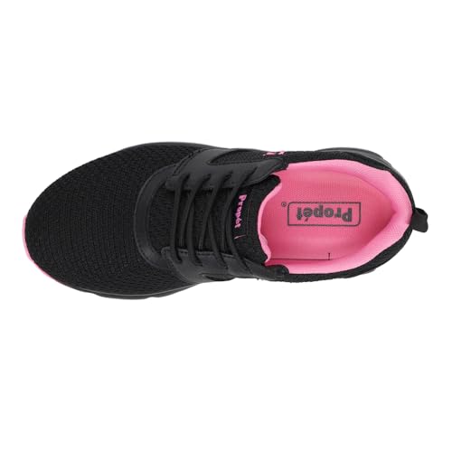 Propét womens Stability X Sneaker, Black/Berry, 9 XX-Wide US