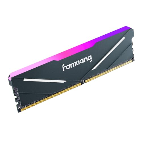 fanxiang RGB DDR4 RAM 32GB (2x16GB) 3200MHz CL16 V1.35, Desktop Gaming Machine Overclocking Memory, Intel XMP 2.0 & AMD Compatible - Black