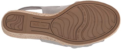 Bella Vita Women's Cheerful Wedge Sandal, Natural Linen Print, 10 X-Wide