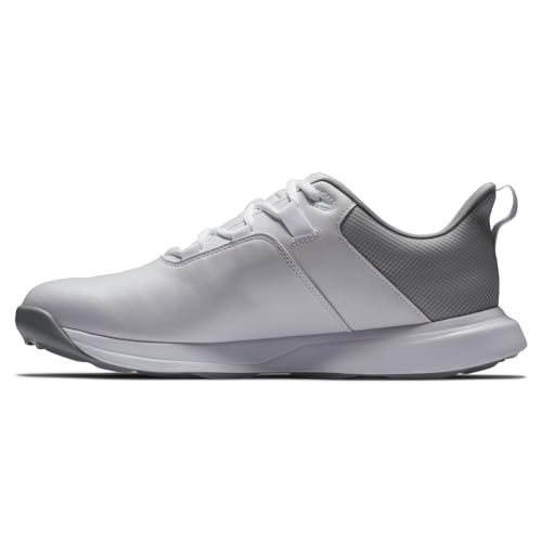 FootJoy Men's Prolite Golf Shoe, White/Light Grey/Grey, 9 X-Wide