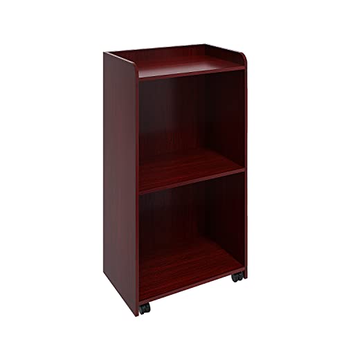 Panana Podium Stand - Hostess Stand with Wheels, Portable Podium Stand Reception Desk with Adjustable Shelf, Pulpits for Churches, Mobile Lectern Podium for Conference, Auditorium, Classroom, Black