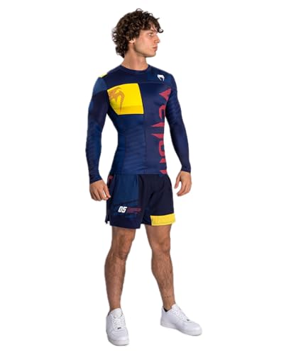 Venum Men's Standard Sport 05 Rashguard Long Sleeves Blue/Yellow