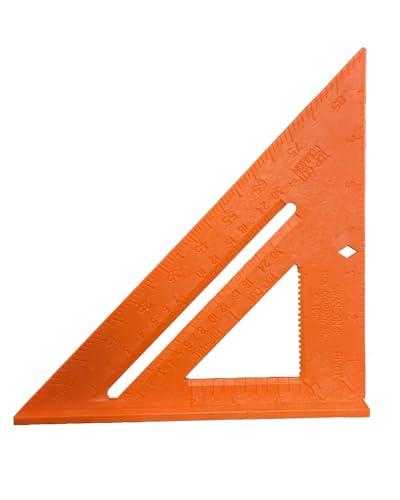 Swanson Tool Co T0118 8 inch Orange Composite Speedlite Speed Square Layout Tool, Made of High Impact Polystyrene (Pack of 2)