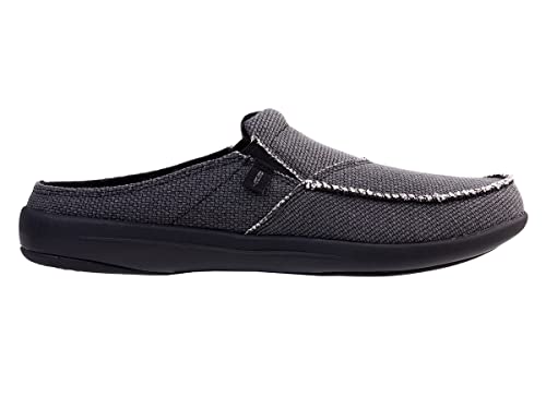 REVITALIGN Men's Siesta Canvas Mule, Black, 7