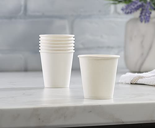 Prestee 500 Pack 3oz Paper Cups - Disposable Paper Cups, Paper Coffee Cups for Espresso Hot Cups, Disposable Mini Bathroom Cups, Disposable Mouthwash Cups, Small Snack Cups for Water, 3 oz Paper Cups