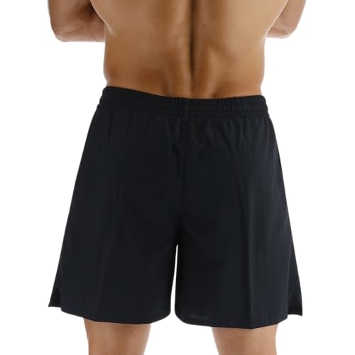 TYR Men's Standard Deck-X Swim Trunk Shorts, 6" Inseam, Black, Small