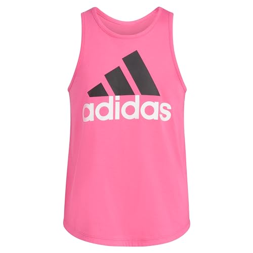 adidas Girls' Little Sleeveless Tie-Back Tank Top, Coral Fusion, 6X