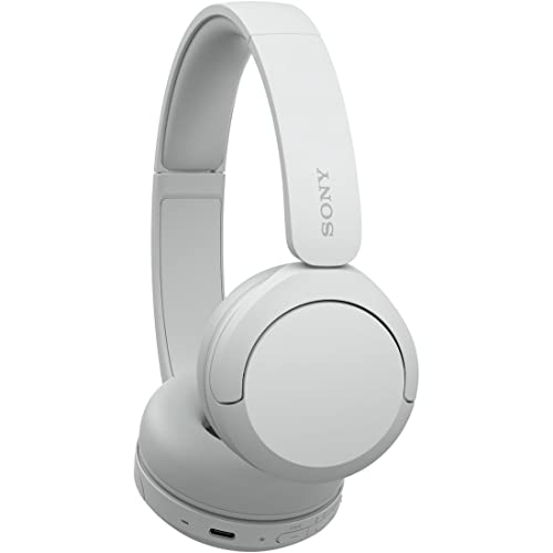 Sony WH-CH520 Best Wireless Bluetooth On-Ear Headphones with Microphone for Calls and Voice Control, Up to 50 Hours Battery Life with Quick Charge Function, Includes USB-C Charging Cable - White