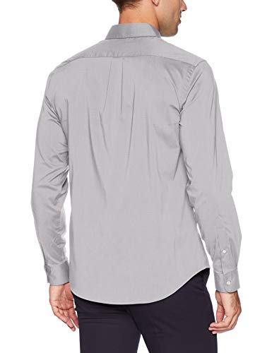 Dockers Men's Classic Fit Long Sleeve Signature Comfort Flex Shirt (Standard and Big & Tall), (New) Steelhead Light Grey-Solid, XX-Large