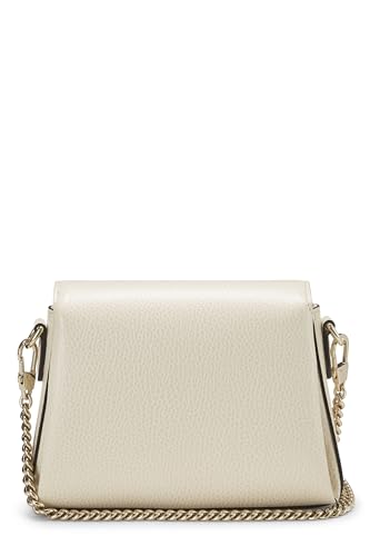 Gucci, Pre-Loved White Leather Interlocking Shoulder Bag Small, White