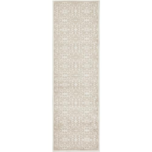 Nourison Jubilant Floral Ivory/Light Blue 7'10'' x 9'10'' Area-Rug, Easy-Cleaning, Non Shedding, Bed Room, Living Room, Dining Room, Kitchen (8x10)