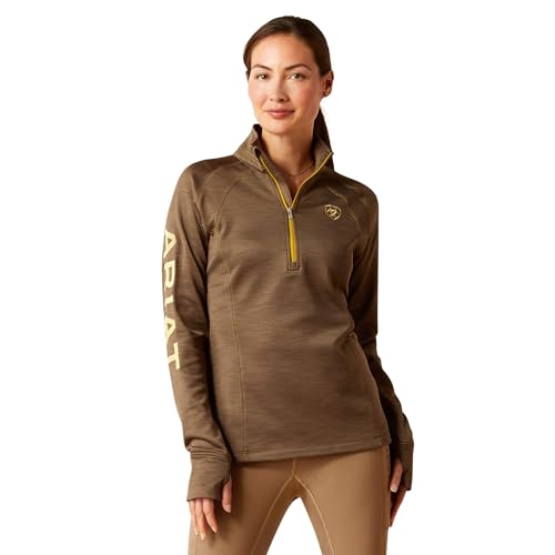 Ariat Women's Tek Team 1/2 Zip Sweatshirt, Fired Brick