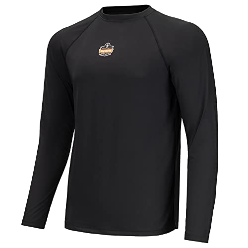 Ergodyne Men's Standard Lightweight Performance Material, 180g, Long Sleeve, Black, Medium