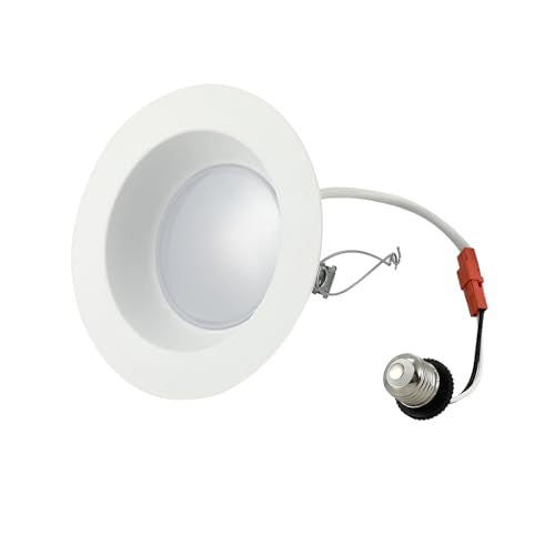 Lunabode LED 4 Inch Recessed Light Ultra- 1 Pack Thin Dimmable Ceiling Light Fixtures | 5cct LED Can Lights 2700K/3000K/3500K/4000K/5000K | Damp Rated, Retrofit Installation, ETL & UL Certified