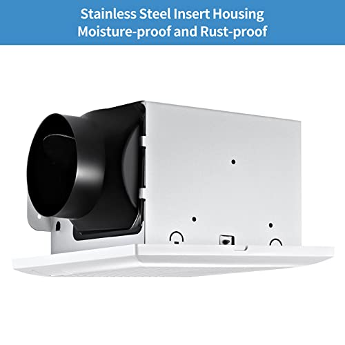 JOEAONZ Bathroom Fan 110 CFM Very Quiet with Matel Housing, Ceiling Mount Exhaust Ventilation Fan Large Air-flow Capacity, Energy-Saving Household Bath Vent Fan, White Plastic Grille