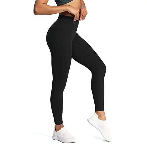 Aoxjox High Waisted Workout Leggings for Women Tummy Control Buttery Soft Yoga Metamorph Deep V Pants 26" (Chive Blossom, X-Small)