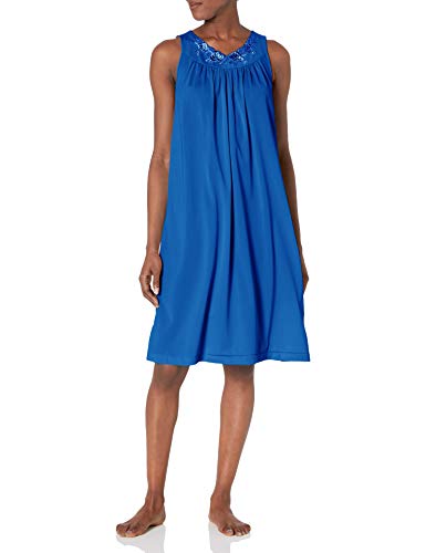 Shadowline Women's Petals 40" Sleeveless Waltz Gown, Blue, Medium