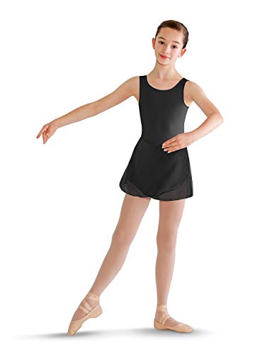 Bloch Dance Girls Riya Tank Leotard Dress, Black, 2-4