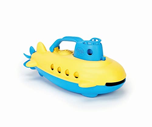Green Toys Submarine - BPA, Phthalate Free Blue Watercraft with Spinning Rear Propeller Made from Recycled Materials. Safe Toys for Toddlers