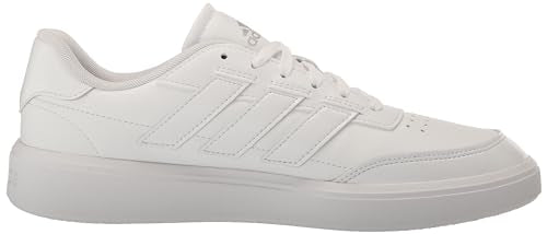 adidas Women's Courtblock Sneaker, White/Black/Silver Metallic, 11