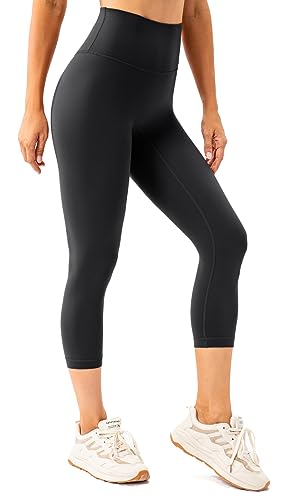 Ukaste Women's Studio Essential High-Rise Yoga Leggings 25" - Soft Stretch Workout Active Tights Pants (Black, 4)